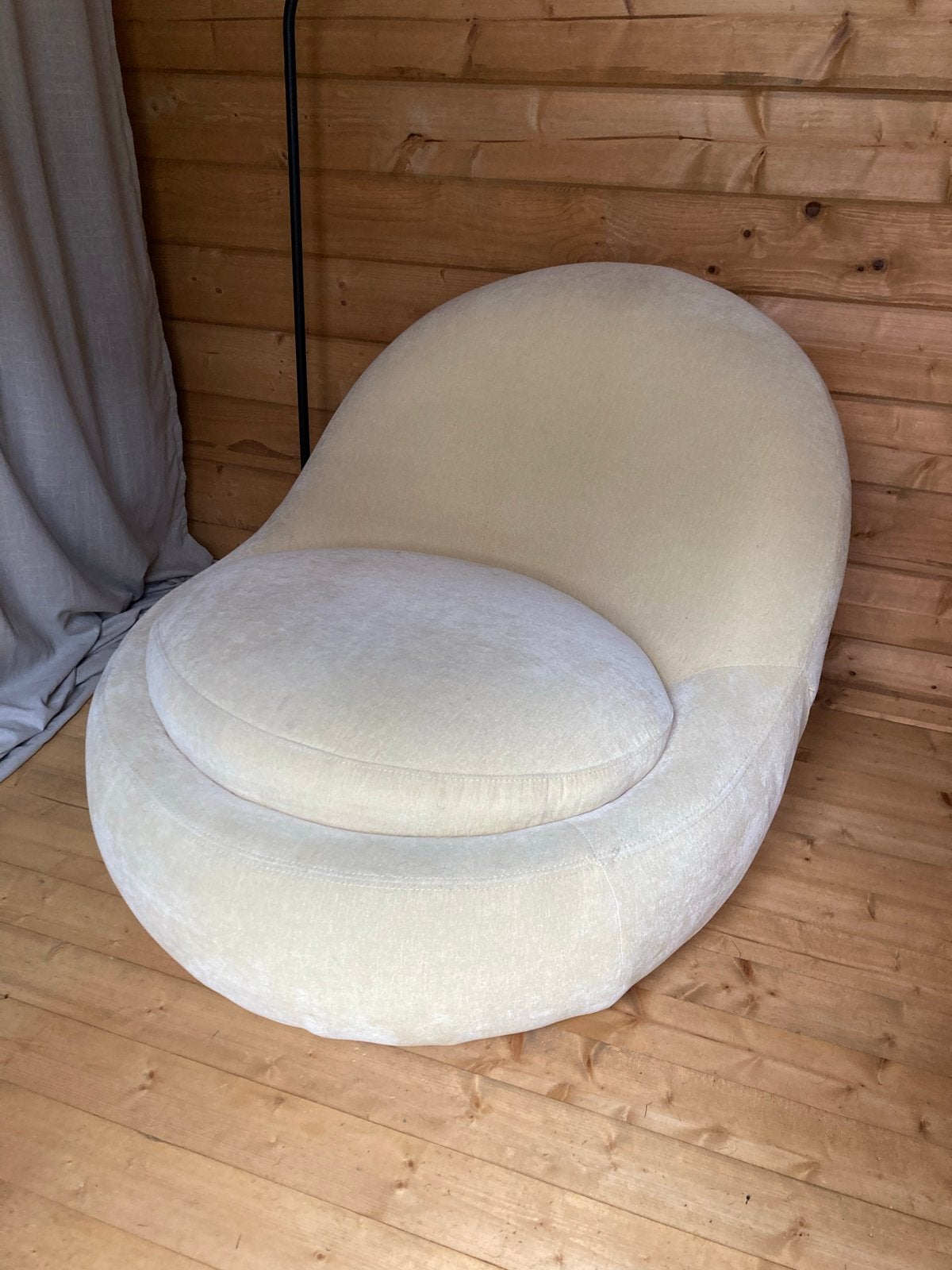 Ronde fauteuil/loungestoel 'Babette' - Sofa Company, Huis en Inrichting, Ophalen, Gebruikt, 75 tot 100 cm, 75 tot 100 cm