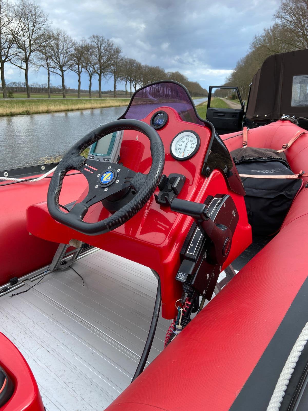 Boot rib 40 pk2 t incl trailer zodiac futura meeneem prijs, Watersport en Boten, Ophalen, Gebruikt, Rib, Trailer