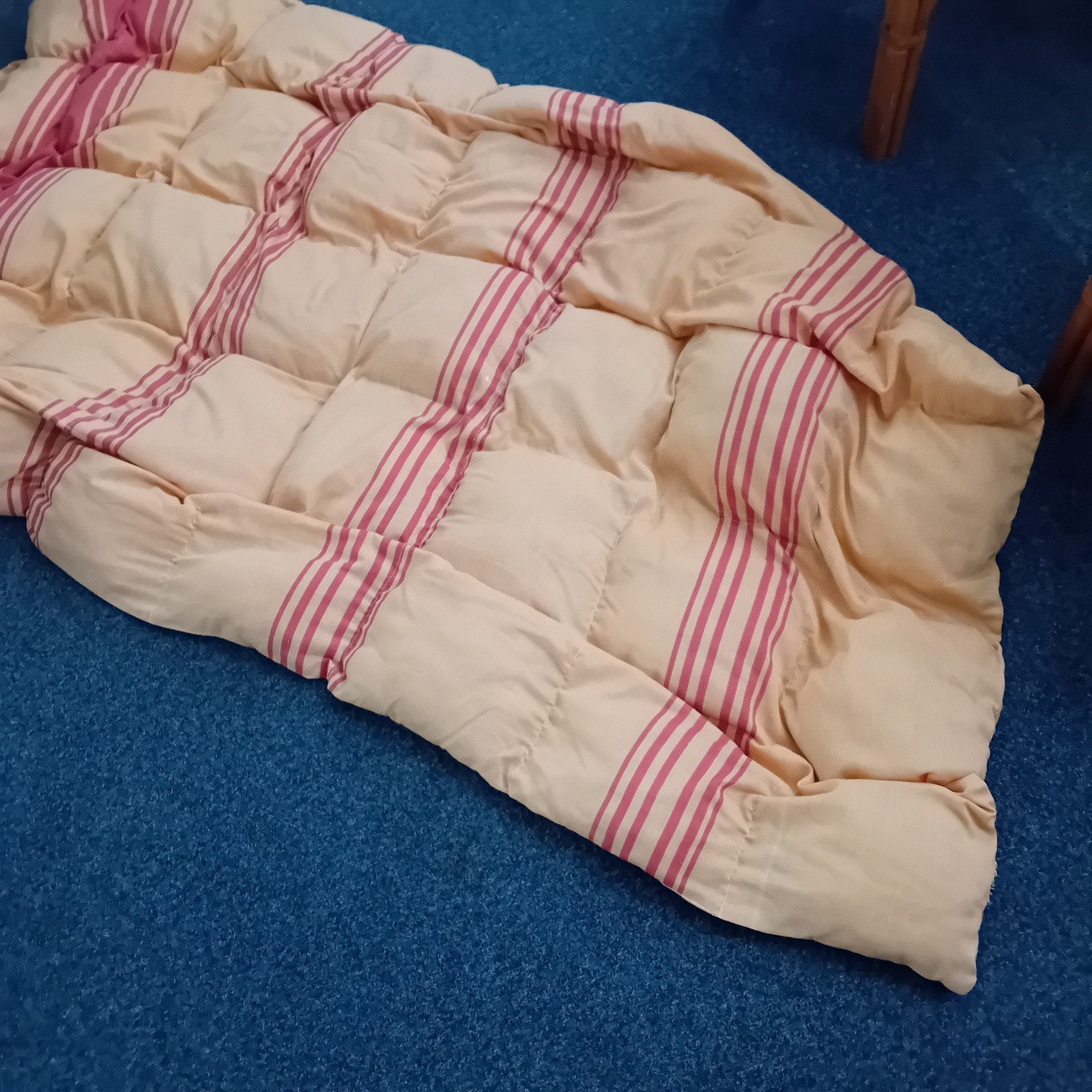 2x Eenpersoons dekbed van schapenwol - handgemaakt, Ophalen, Zo goed als nieuw, Wol, Deken of Dekbed
