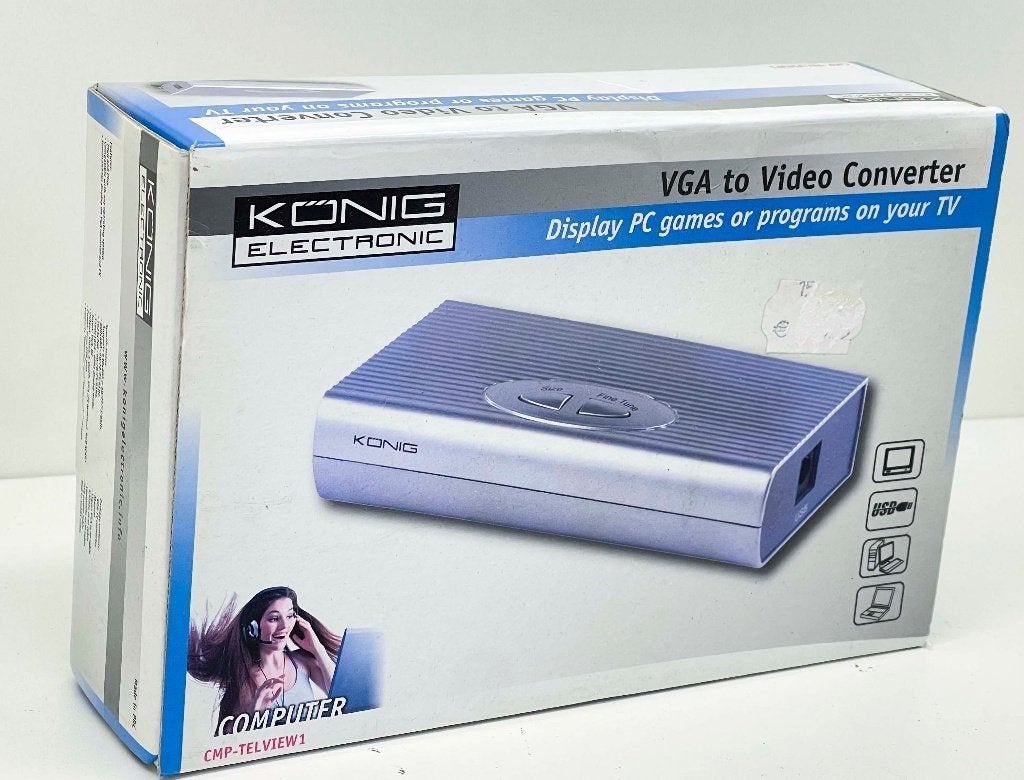 König CMP-TELVIEW1 VGA naar Video Converter Compleet in Doos, N, N, Ophalen of Verzenden, Zo goed als nieuw