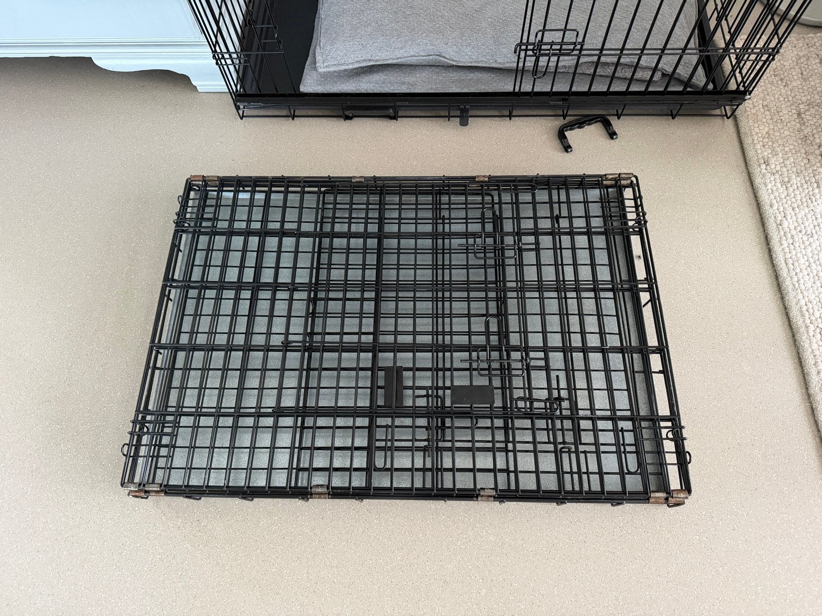 Bench zwart gepoedercoat staal 87x67x59, Ophalen, Zo goed als nieuw