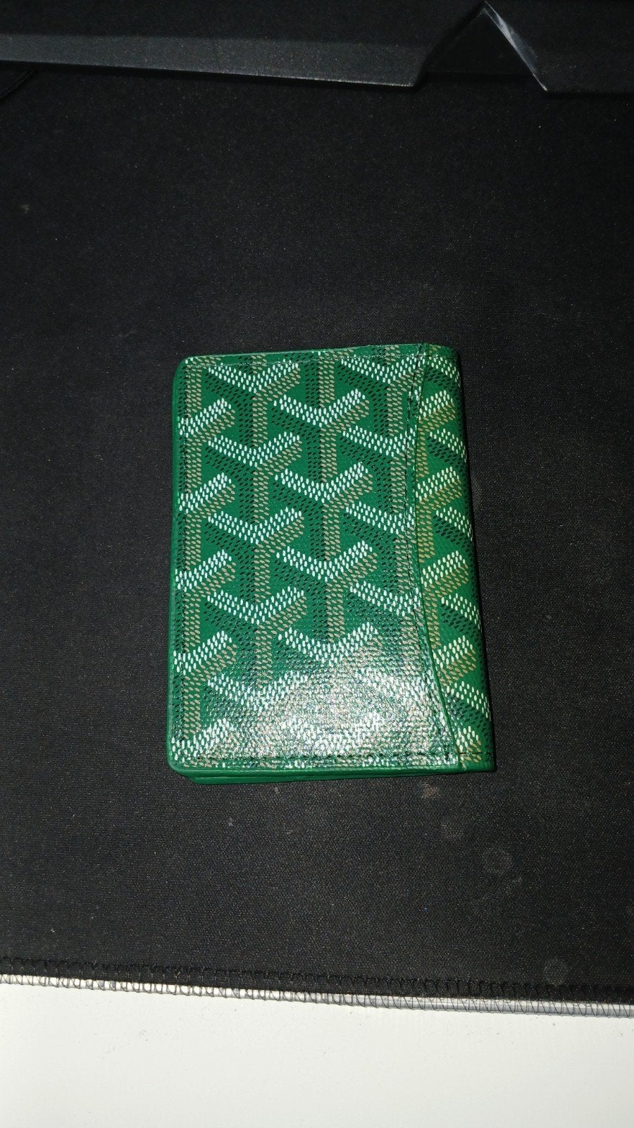 Goyard Portemonnee - Groen met 7 Vakjes, Zo goed als nieuw, Leer, Groen, Ophalen