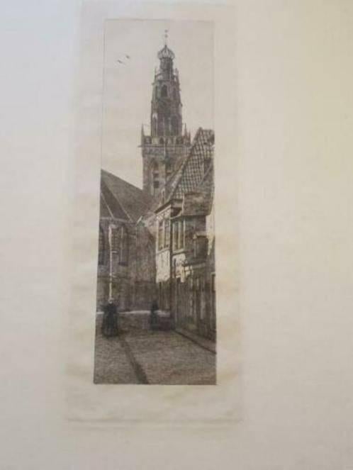 Johannes Mattheus Graadt v  Roggen de Bakenesserkerk Haarlem, Antiek en Kunst, Kunst | Etsen en Gravures, Ophalen