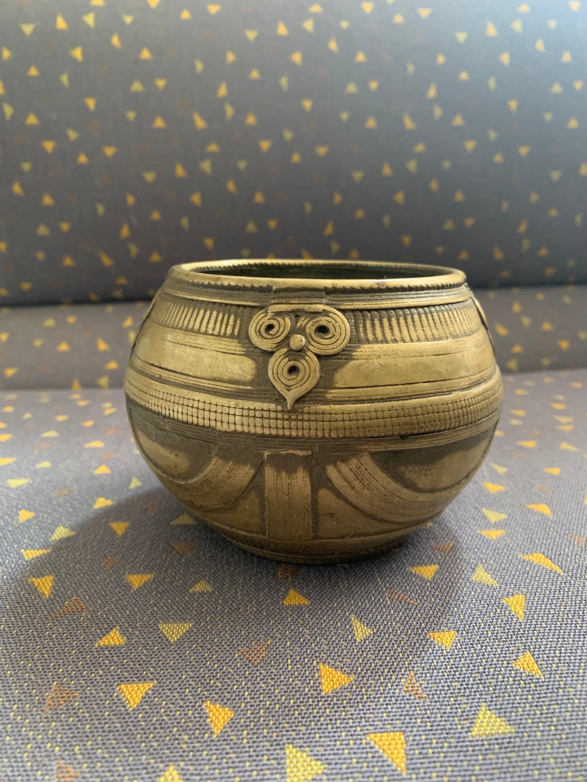Dhokra kom zwaar messing, Ophalen of Verzenden
