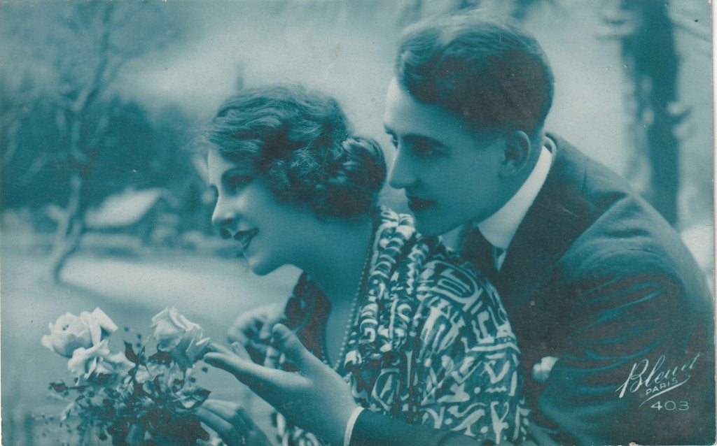 MEISJE JURK LIEFDE JAREN 20 ZEER MOOIE OUDE KAART KN508, Ophalen of Verzenden, 1920 tot 1940, Ongelopen, Overige thema's