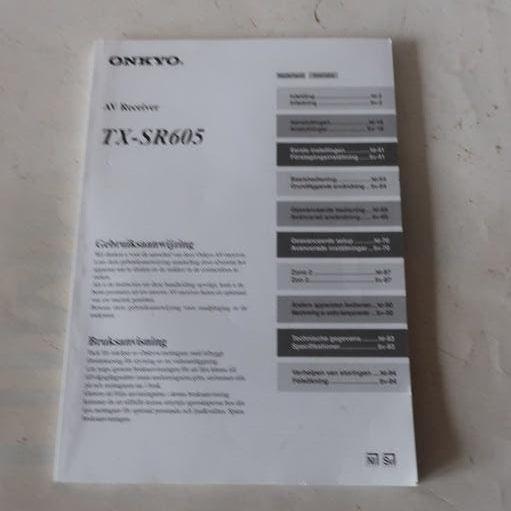 Gebruiksaanwijzing ONKYO TX-SR605 AV-Reciever NL tekst, Ophalen of Verzenden, Gebruikt