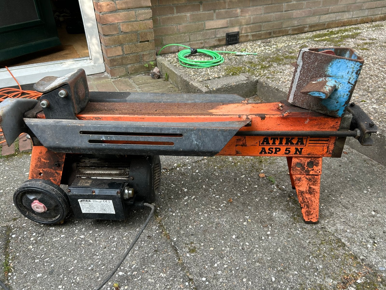 Atika ASP 5 N Houtklover - Elektrisch, Ophalen, Gebruikt, Elektrisch, Liggend