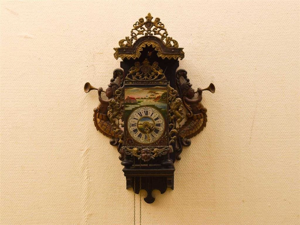 Friese stoelklok 53984, Ophalen of Verzenden, Gebruikt, Wandklok