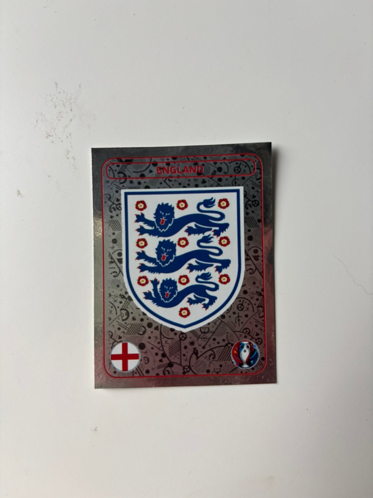 Panini Ek 2016 Engeland logo sticker, Ophalen of Verzenden, Nieuw, Sticker