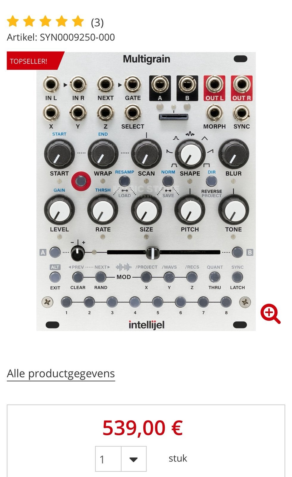 Eurorack modules  en meer, Ophalen of Verzenden, Zo goed als nieuw, Overige aantallen, Overige merken