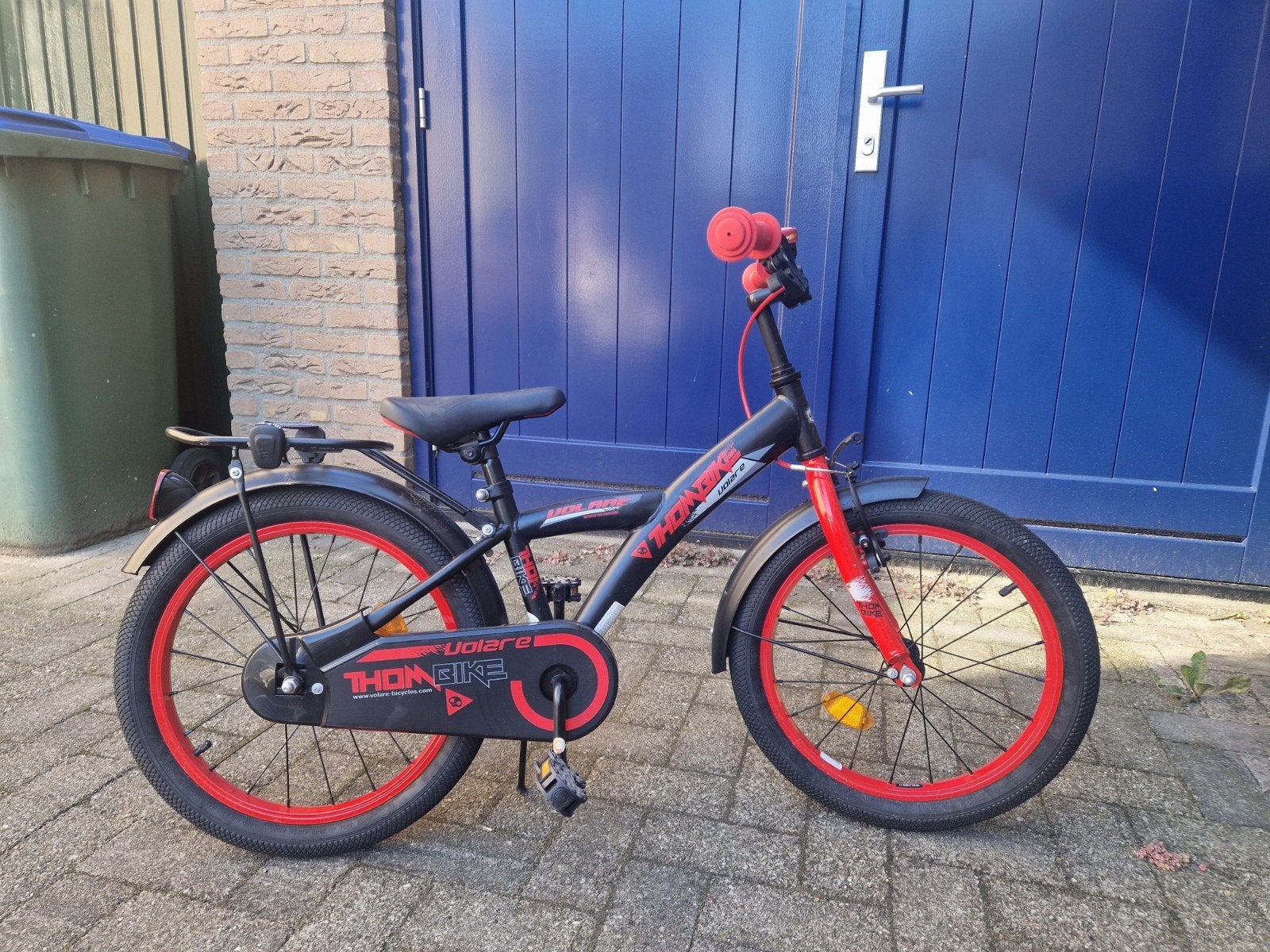 Kinderfiets Volare Thombike 20 inch - Zwart/Rood, Ophalen, 16 tot 20 inch, Velgrem, Zo goed als nieuw