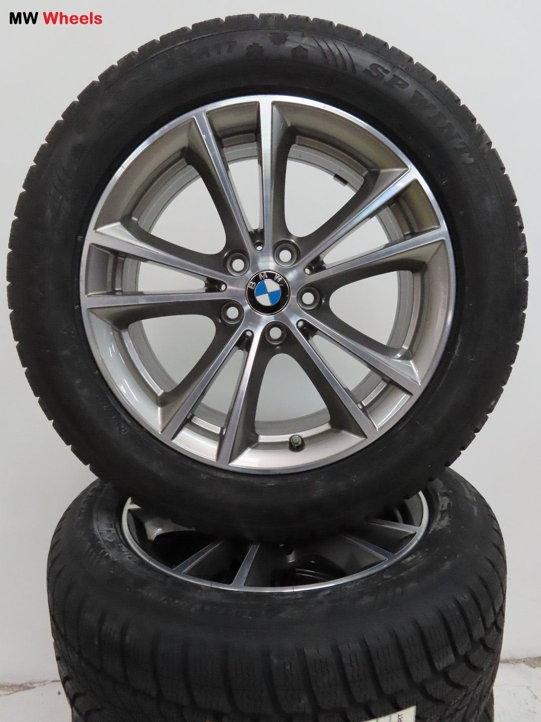 Originele BMW 17 inch velgen 5 serie G30 G31 winterbanden, Gebruikt, -, -, Banden en Velgen