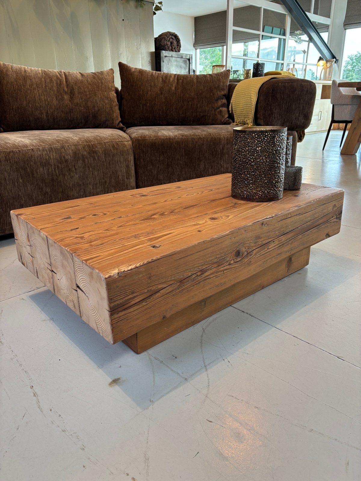 Robuuste Salontafel | Balkentafel | Salontafel | Grenen, 50 tot 100 cm, Nieuw, Grenenhout, 50 tot 100 cm