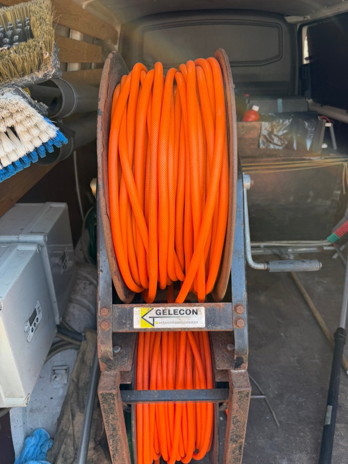 Tuckerpool telescoop glasbewassing systeem