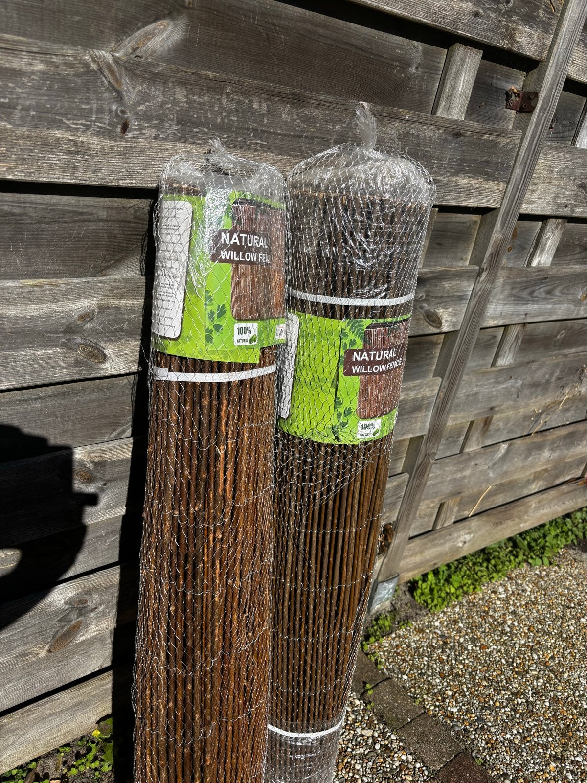 Nieuwe natuurlijke wilgentakken schutting (2 rollen), Tuin en Terras, Overige materialen, Minder dan 100 cm, Nieuw, Ophalen of Verzenden