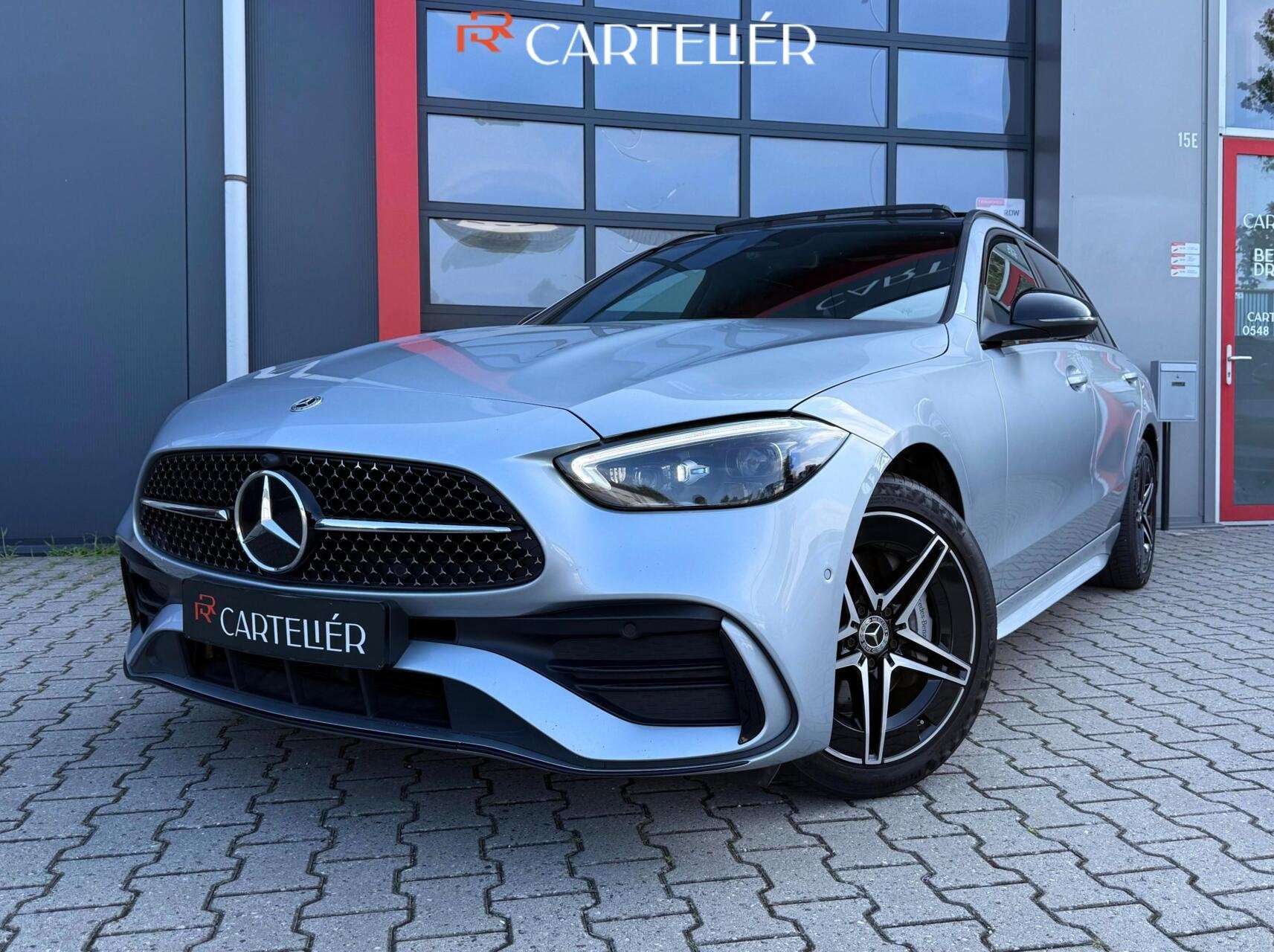 Mercedes C-klasse Estate 300 e AMG Line 313PK | Pano | Lucht, Auto's, Automaat, Achterwielaandrijving, Gebruikt, Zwart