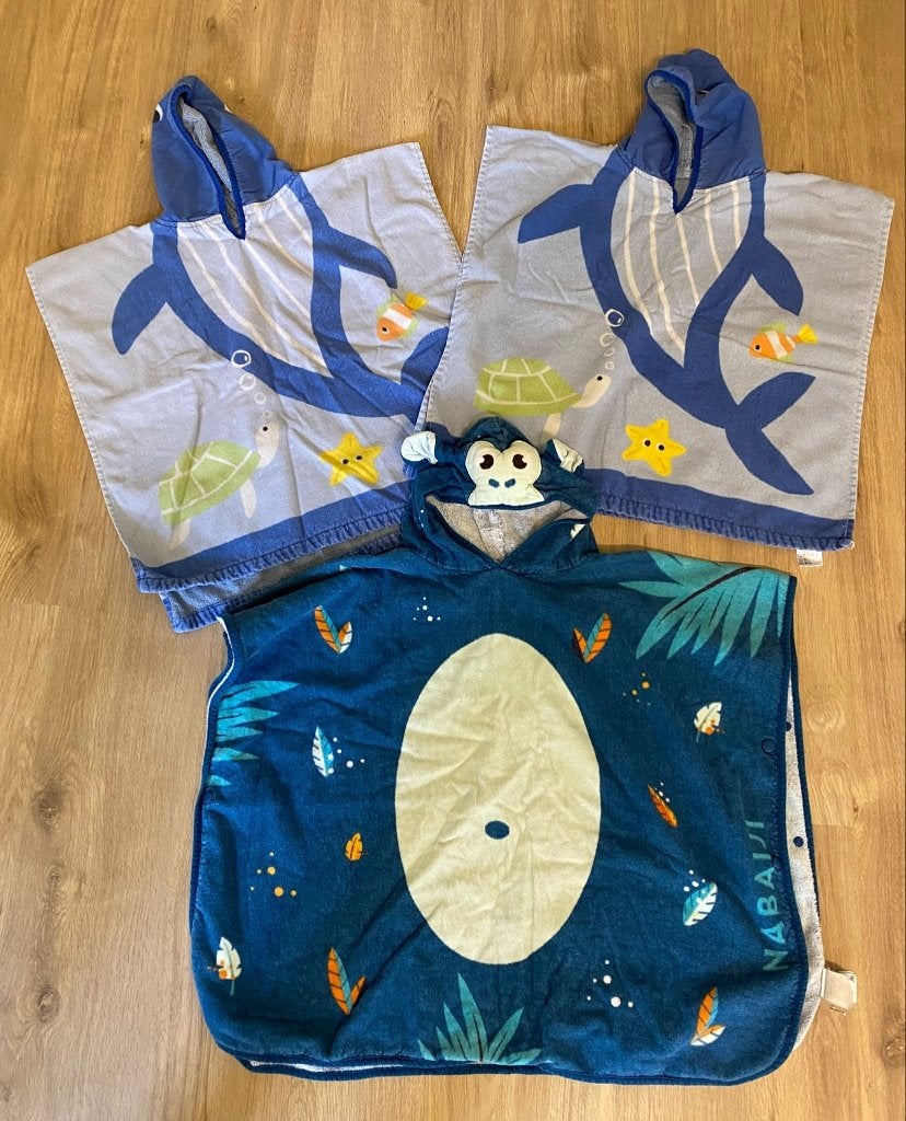 Hema kinder poncho handddoeken strandhanddoek voor kind, Ophalen of Verzenden, Gebruikt, Meerkleurig, Handdoek