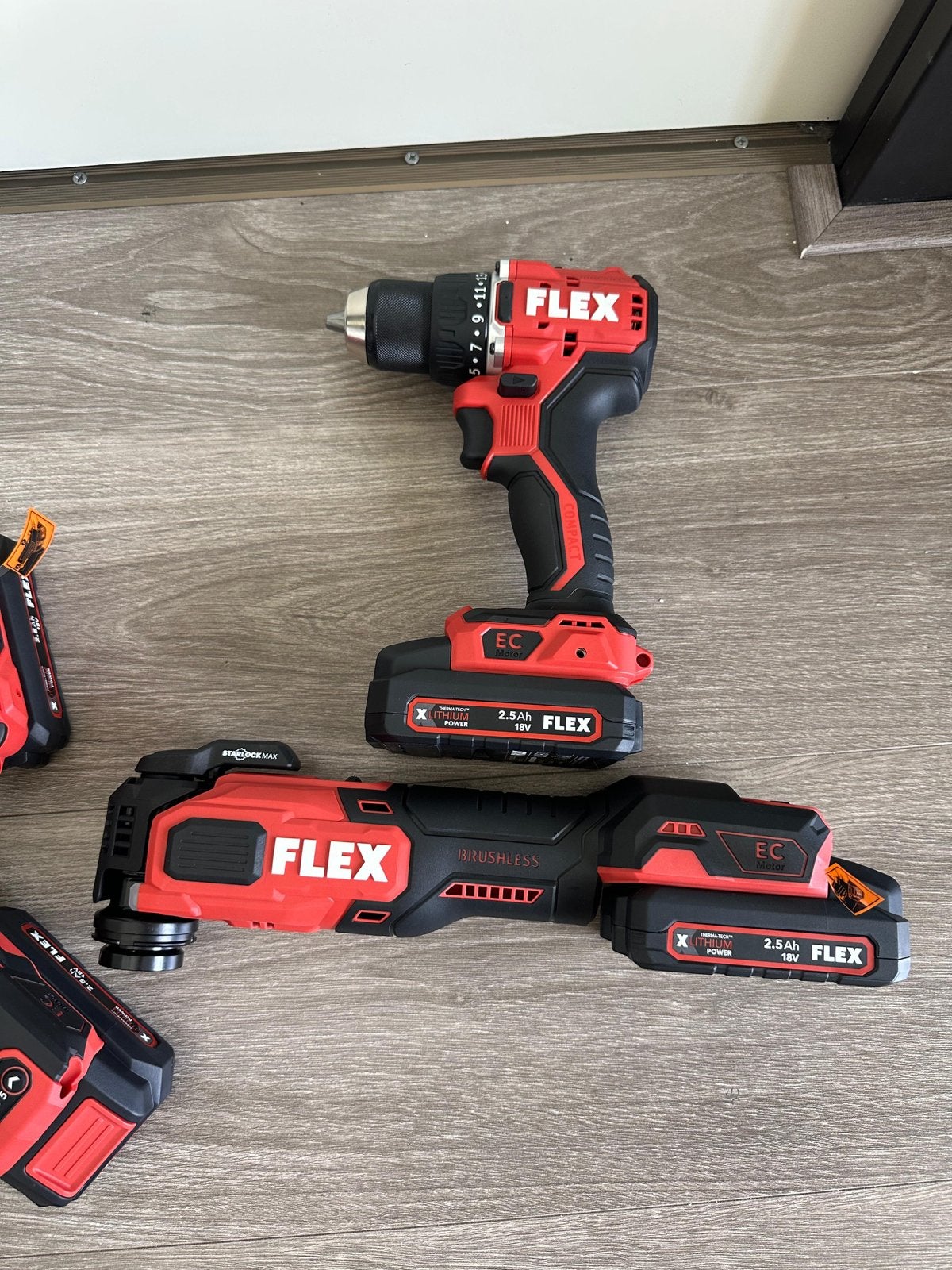 FLEX Accu Boor- en Schroefmachine & Multitool Set, 600 watt of meer, Variabele snelheid, Ophalen of Verzenden, Zo goed als nieuw