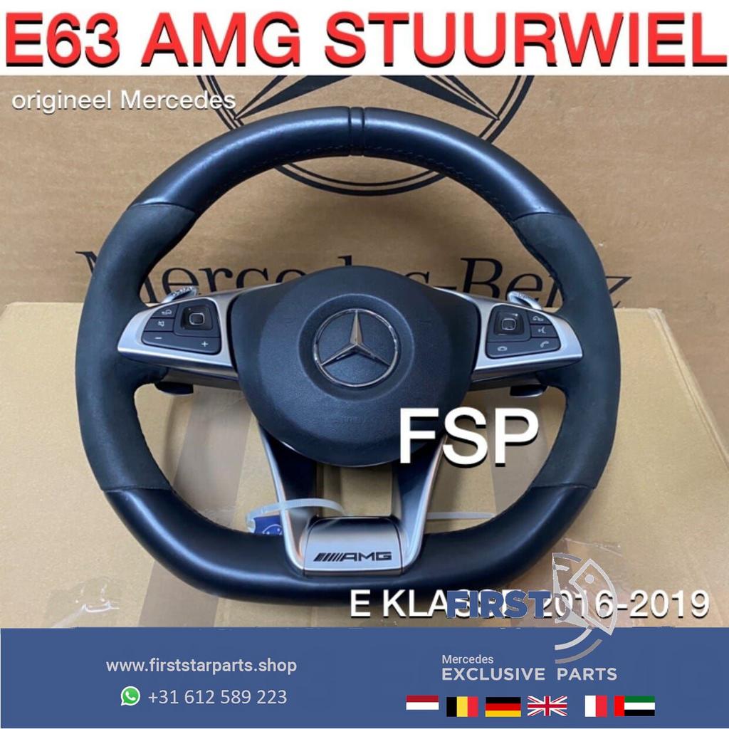 W213 E63 AMG Stuur Mercedes E Klasse 2016-2019 W238 zwart, Auto-onderdelen, Besturing, Gebruikt, -, Ophalen of Verzenden, -