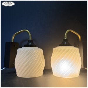 Set van twee wandlampen Lampen Bedlampen, Overige merken, Gebruikt, Zwart, Glas