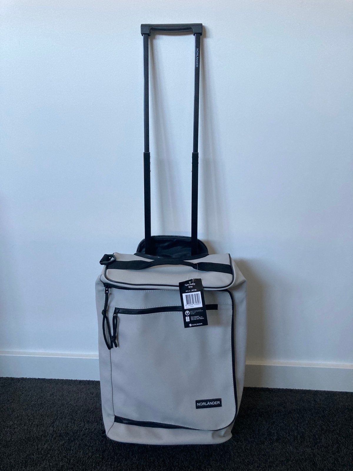 Norlander Lyon reistrolley Dull PU, lichtgrijs, 17 liter, Sieraden, Tassen en Uiterlijk, Tassen | Reistassen en Weekendtassen