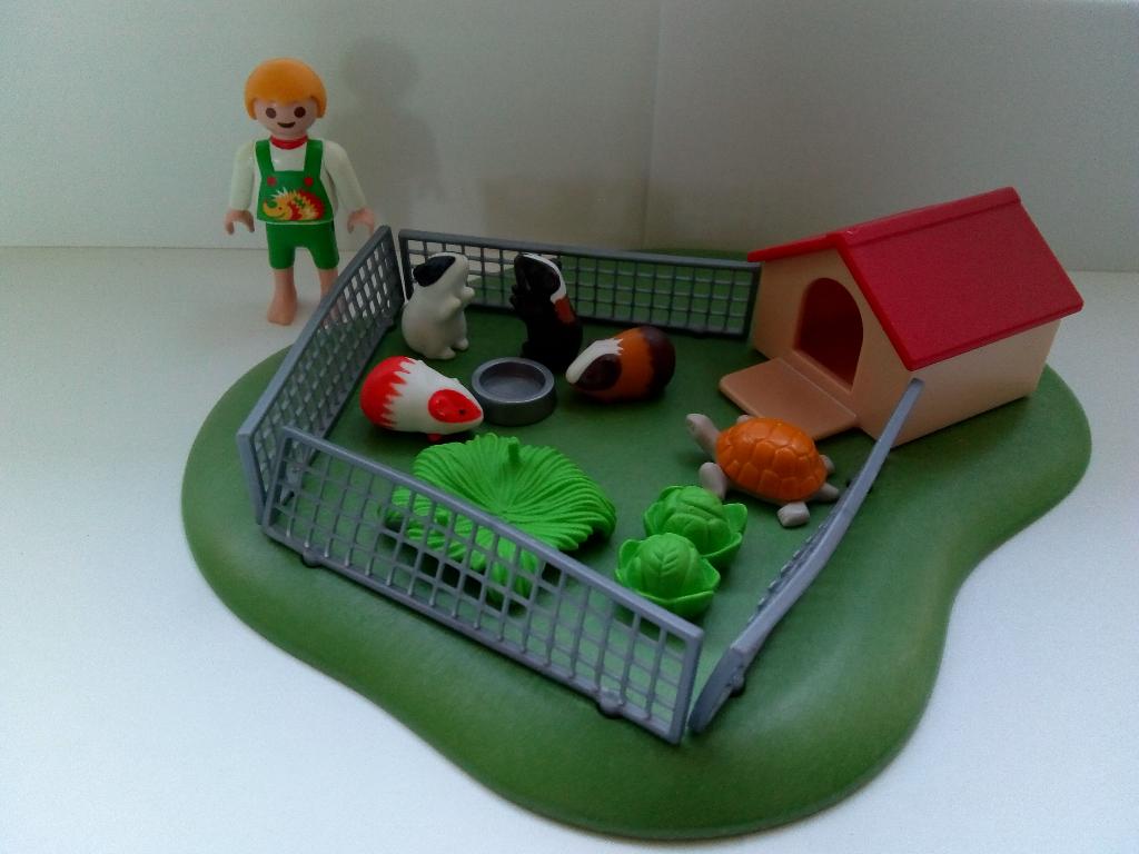 Playmobil set 3210 kinderen met cavia's en schildpad, Ophalen of Verzenden, Gebruikt, Complete set