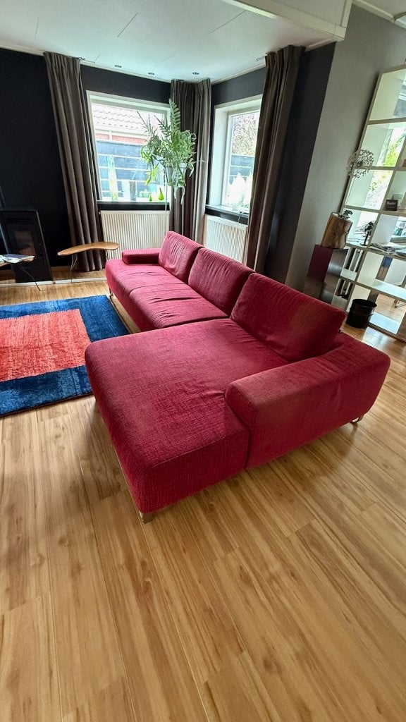 In prijs verlaagd: Rode design Natuzzi hoekbank, Ophalen, Gebruikt, Overige materialen, Modern