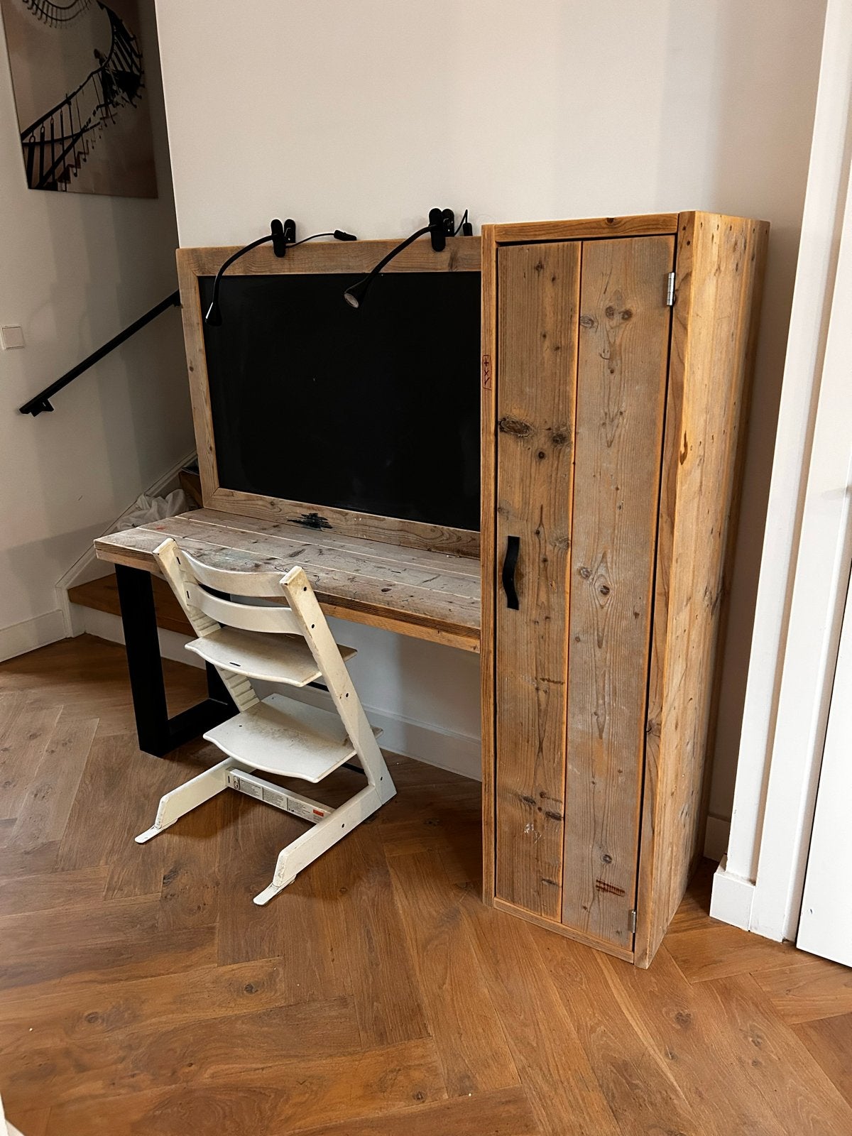 Stoer kinderbureau / speeltafel met magneetbord - Houttwist, Opbergruimte, Gebruikt, Hout, Kinderbureau