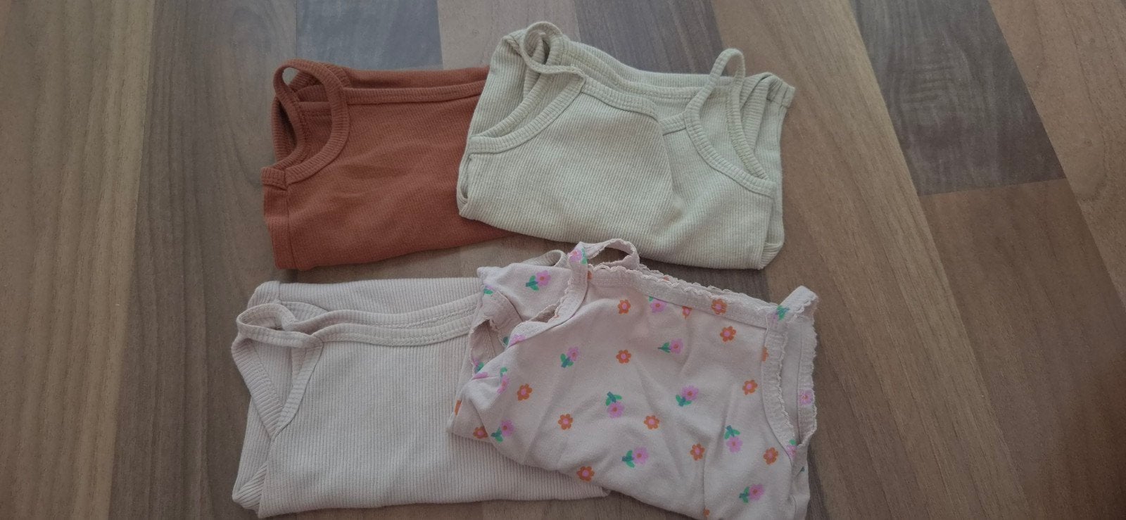 4 Hema rompers met spaghettibandjes, maat 74/80, Ophalen of Verzenden, Gebruikt, Hema, Jongetje of Meisje