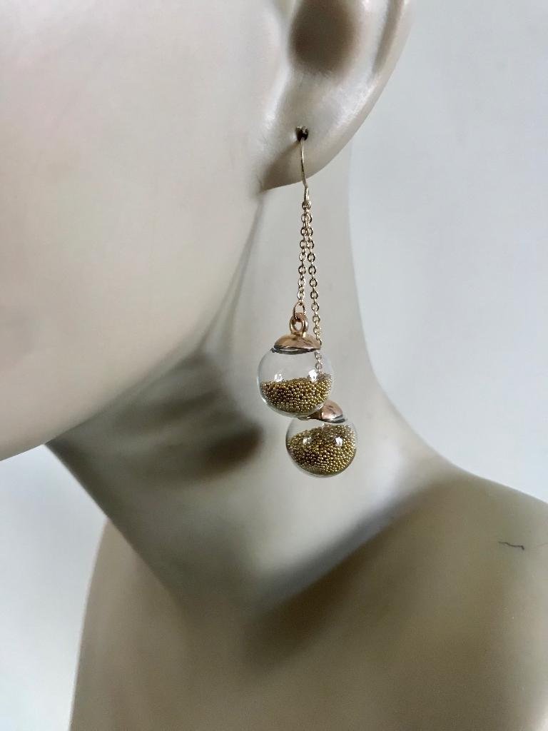glazen oorbellen (0) heel bijzonder (Geen Uno de 50), Sieraden, Tassen en Uiterlijk, Overige materialen, Hangers, Nieuw, Ophalen of Verzenden