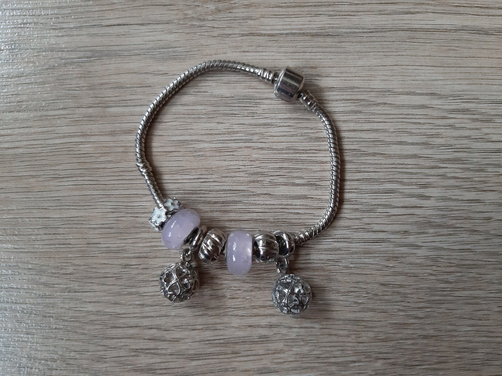Armband Pandora look a like, Overige materialen, Nieuw, Ophalen of Verzenden, Met bedels of kralen