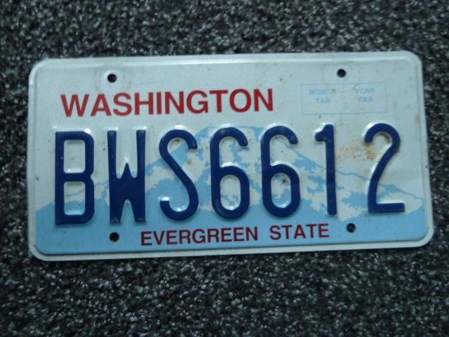 Kentekenplaat licenseplate Washington no. 3 USA, Verzamelen, Verzenden, Gebruikt, Auto's