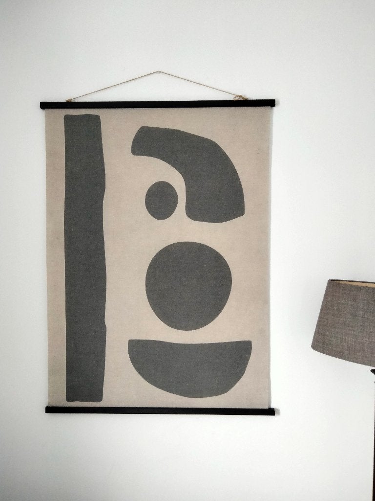 Wandkleed geometrische vormen, Ophalen, 120 cm, Meerkleurig, Wandkleed