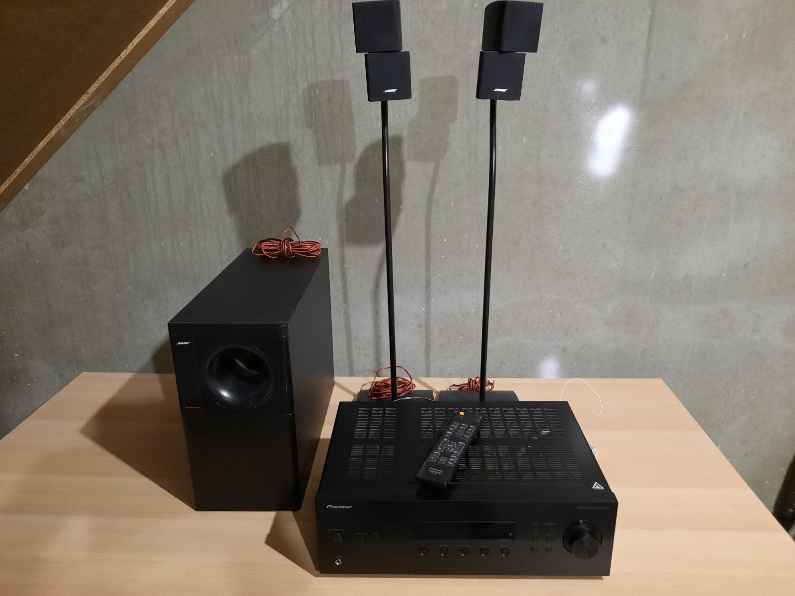 Bose Acoustimass 5 Series III met Pioneer receiver, Gebruikt, 2.1-systeem, Ophalen of Verzenden, Pioneer