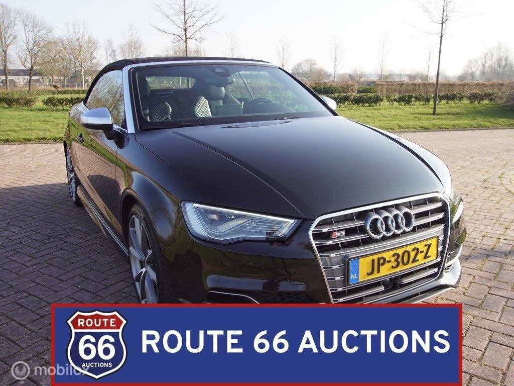 Audi S3 Cabriolet | 2015 | Route 66 Auctions, Auto's, S3, Gebruikt, Overige carrosserieën, Zwart