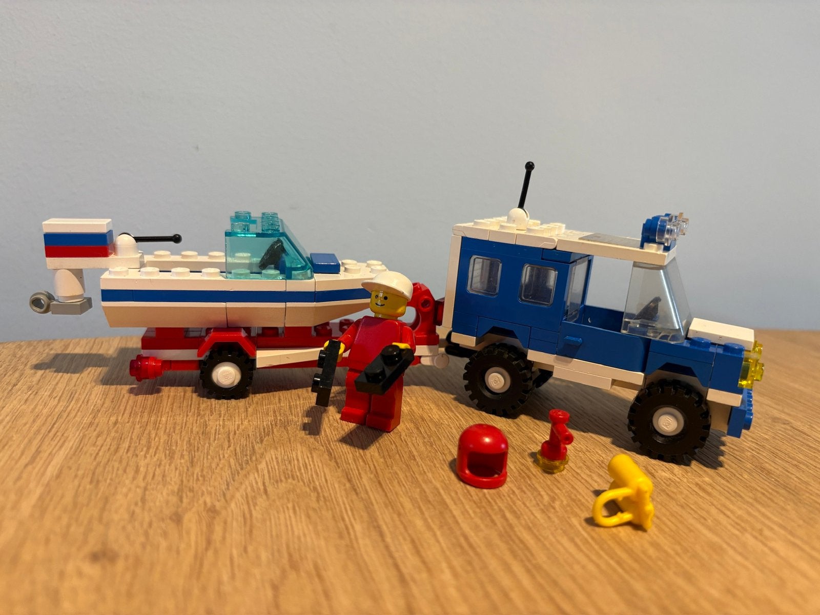 Lego 6698 RV with speedboat met instructie, Kinderen en Baby's, Speelgoed | Duplo en Lego, Compleet, Gebruikt, Lego, Ophalen of Verzenden