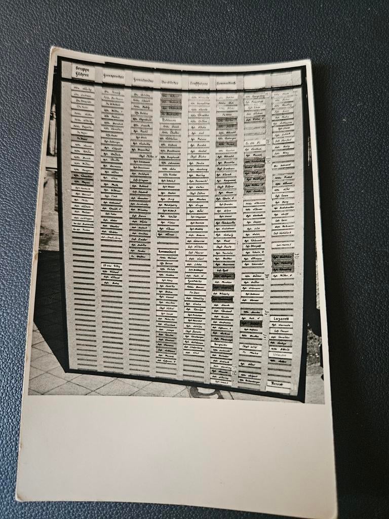 100%orig wo2 PostKaart foto van bord duitse eenheid zeldzaam, Verzamelen, Militaria | Tweede Wereldoorlog, Ophalen of Verzenden