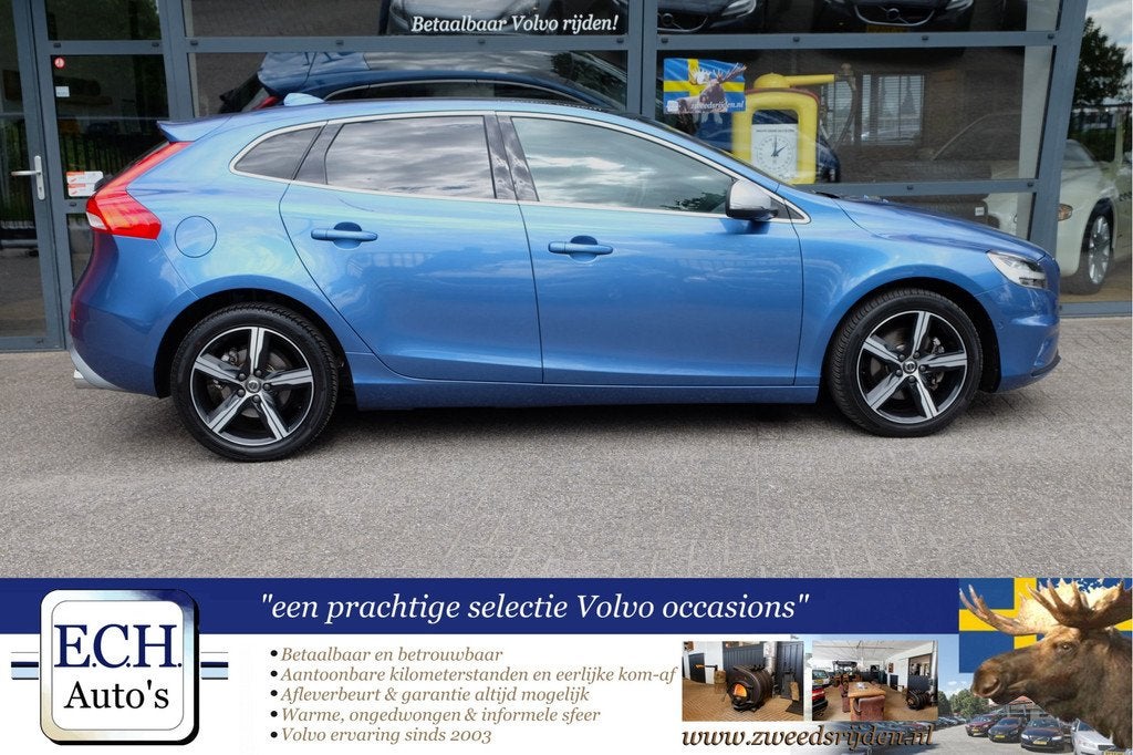 Volvo V40 2.0 T4 190 pk Business Sport, Leer, Panoramadak, C, Voorwielaandrijving, Gebruikt, Blauw, Bedrijf