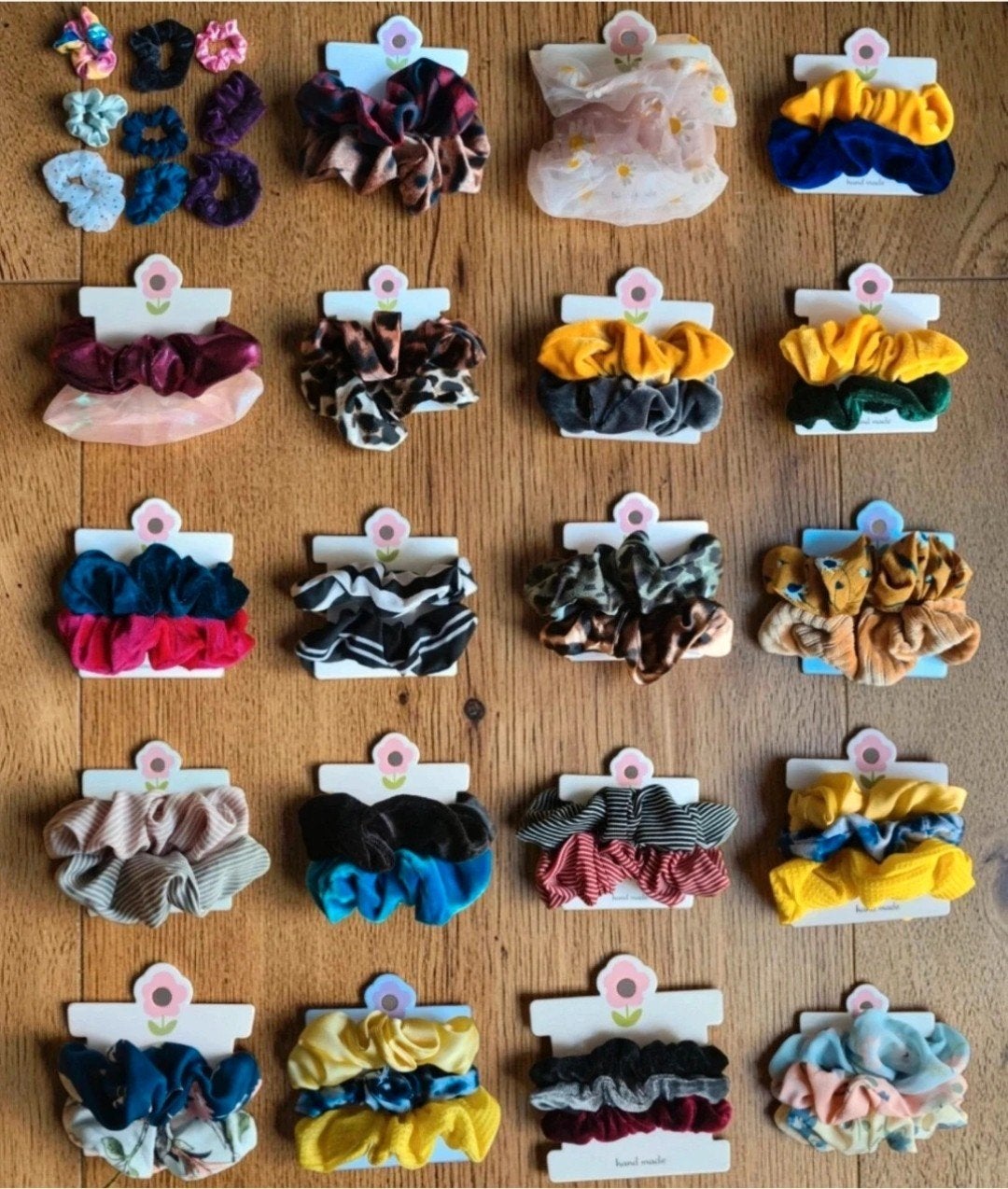Grote Set Scrunchies (50+ stuks) - Diverse stoffen & prints, Ophalen of Verzenden, Zo goed als nieuw, Haarspeld