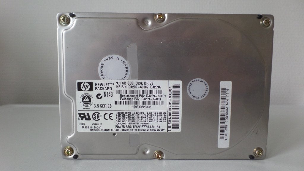 Harddisc, HP, SCSI, 9,1 GB, 7200 rpm-(#9052), Computers en Software, Harde schijven, Gebruikt, Desktop, Intern, HDD, SCSI, Ophalen of Verzenden