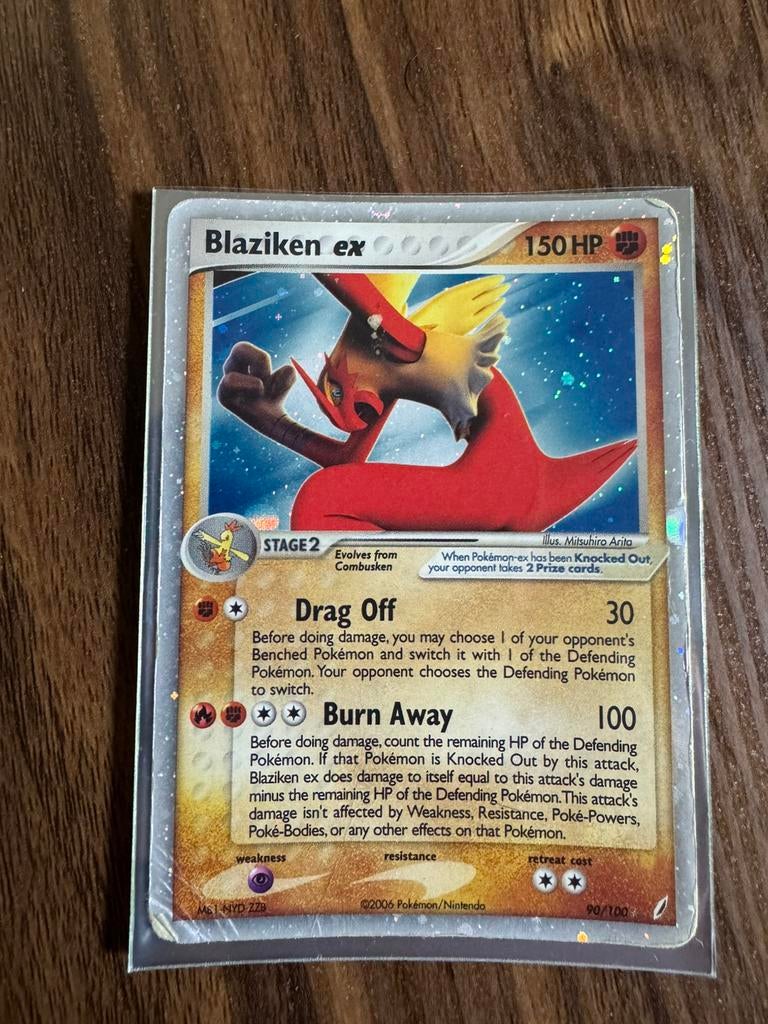 Pokemon Blaziken ex Holo 90/100 EX Crystal Guardians 2006, Ophalen of Verzenden, Zo goed als nieuw