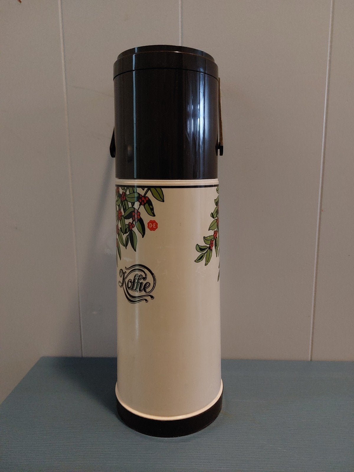 Vintage Aladdin Douwe Egberts Thermoskan Jaren 70, Overige materialen, Gebruikt, Overige typen, Ophalen of Verzenden