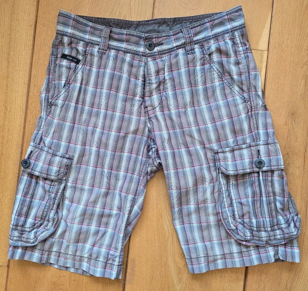 Korte broek EDC /Esprit - maat 31 /M - grijs/rood/wit cargo, EDC, Maat 48/50 (M), Ophalen of Verzenden, Grijs