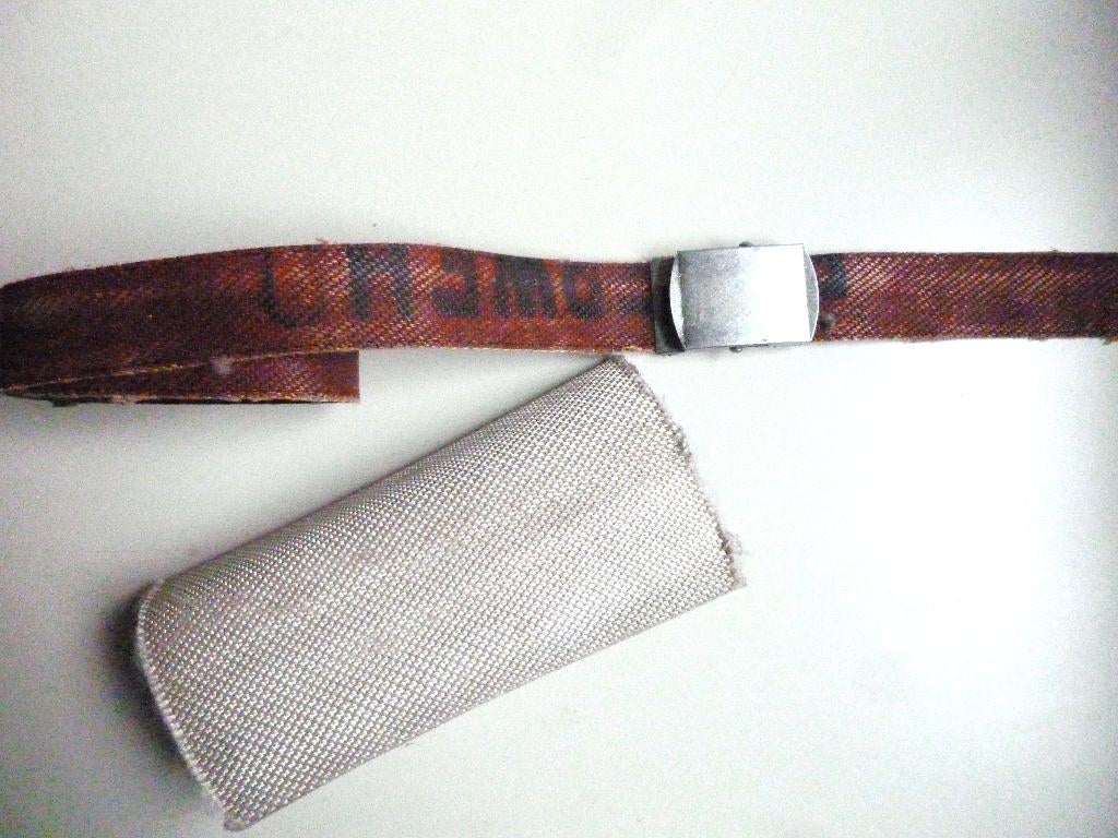 Nieuwe riem ceintuur Recycled Firehose Brandweerslang, Verzenden, Nieuw, Rood, Riem of Ceintuur