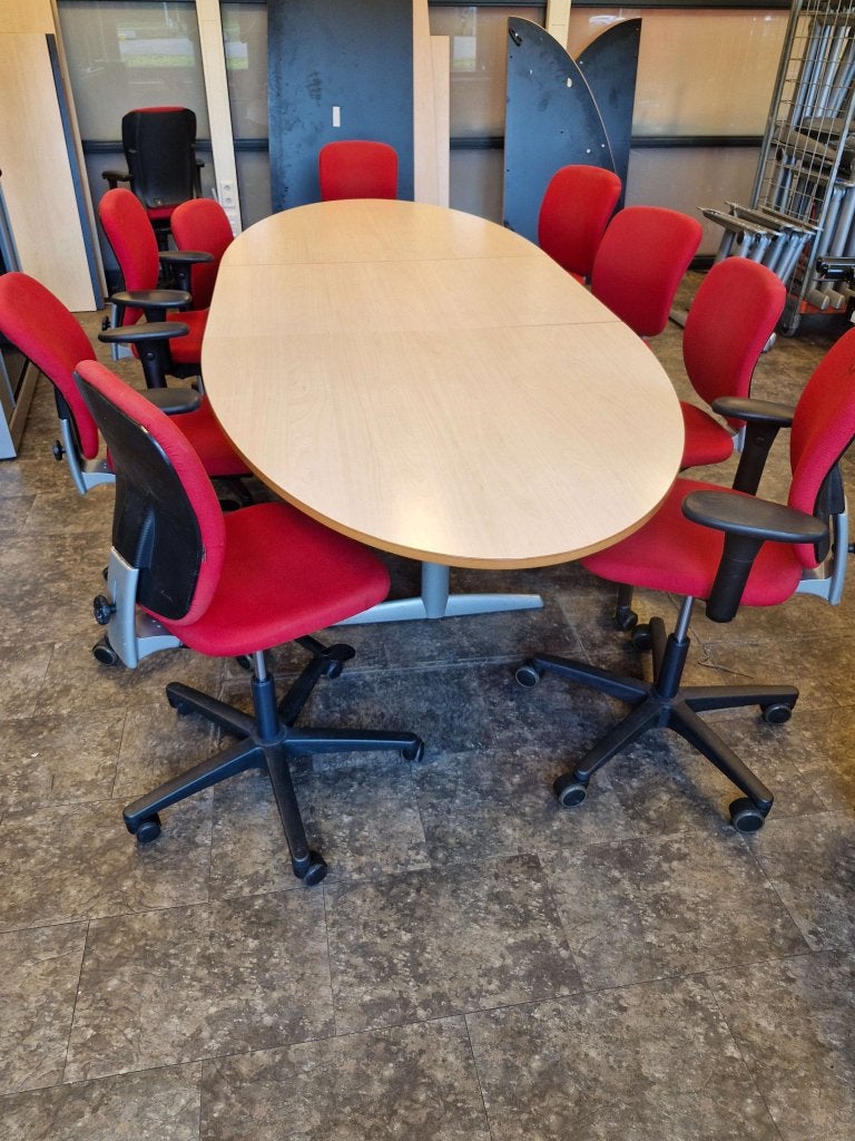 Ahrend vergadertafel 360cm leverbaar met diverse stoelen, Demontabel, Kofferen 60, 5492 BP Sint-Oedenrode, Ophalen of Verzenden