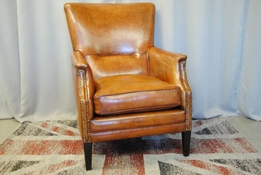 schapenleren fauteuil, Huis en Inrichting, Fauteuils, Ophalen, Zo goed als nieuw, 50 tot 75 cm, Leer