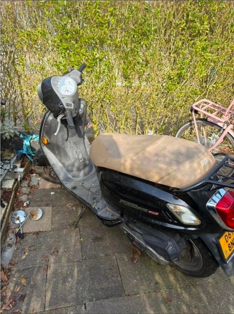 Sym Fiddle 2 scooter met wokmelding - Leuk voor onderdelen, Ophalen of Verzenden, Gebruikt, Benzine, SYM