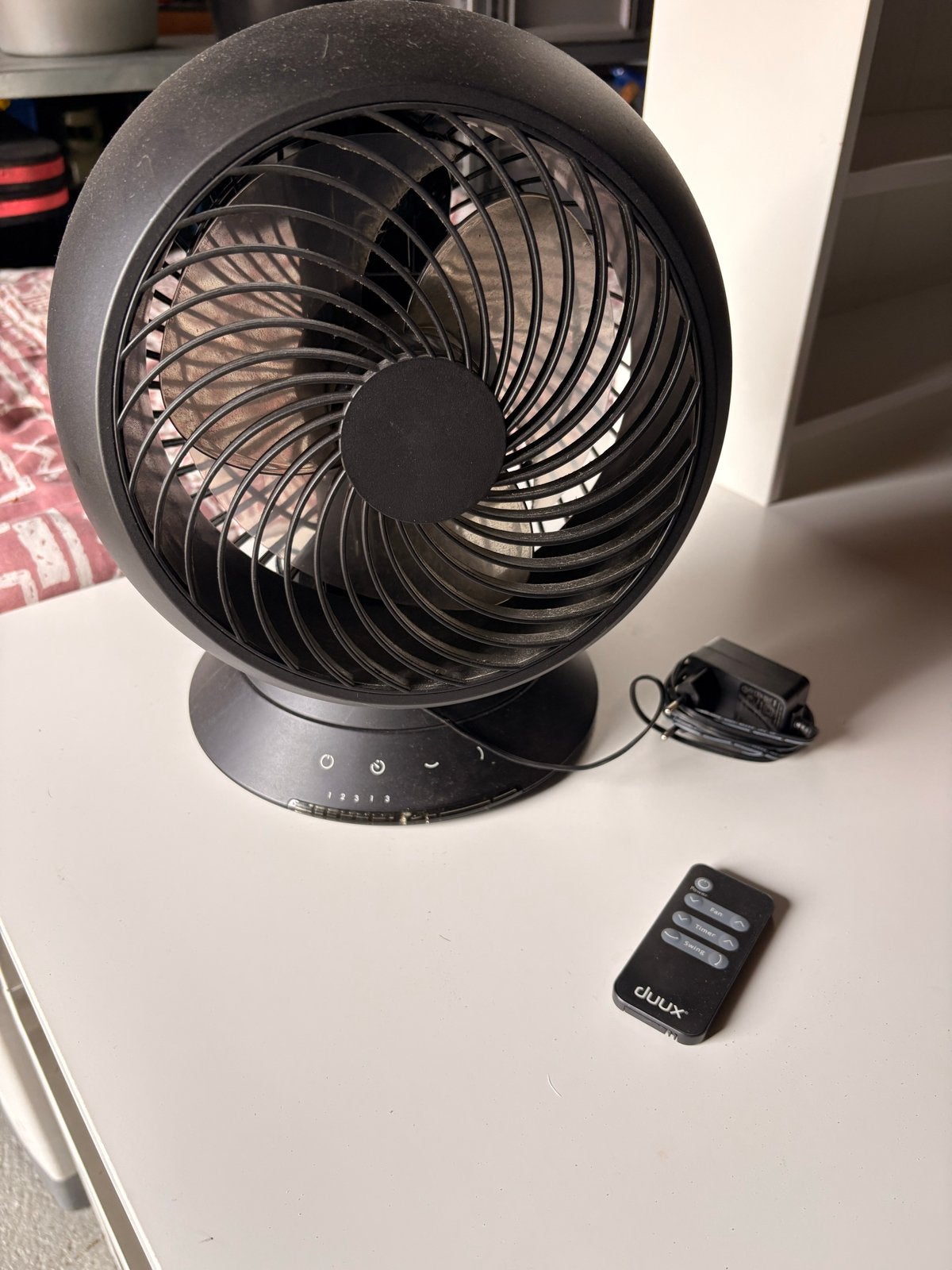 Duux tafelventilator, Witgoed en Apparatuur, Verzenden, Ventilator met afstandsbediening, Gebruikt, Tafelventilator