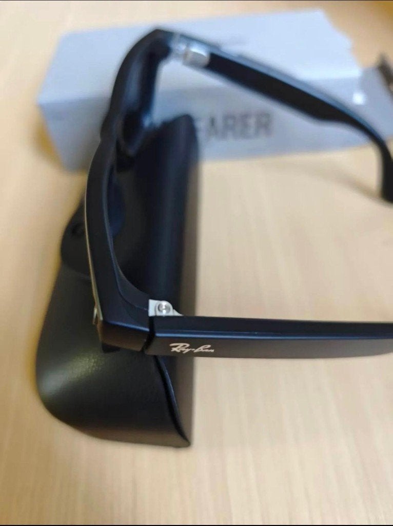 Ray-Ban Meta Wayfarer Gen 1 + zwarte leder case, Verzenden, Nieuw, Zwart, Ray-Ban