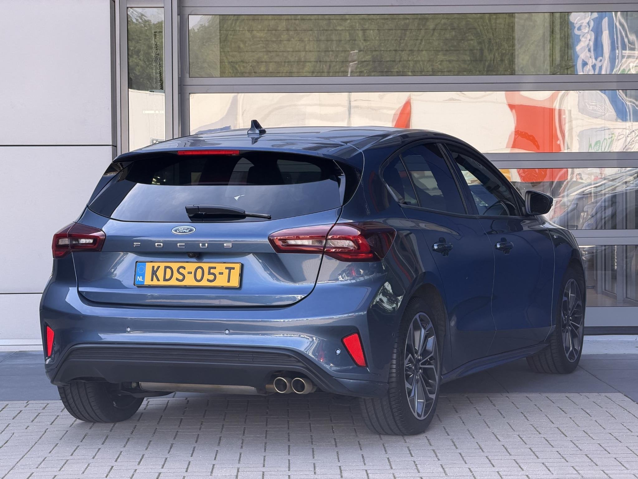 Ford Focus 1.0 Hybrid ST Line X | 18 inch | B&O | ACC | Ford, Stof, Gebruikt, Zwart, Blauw